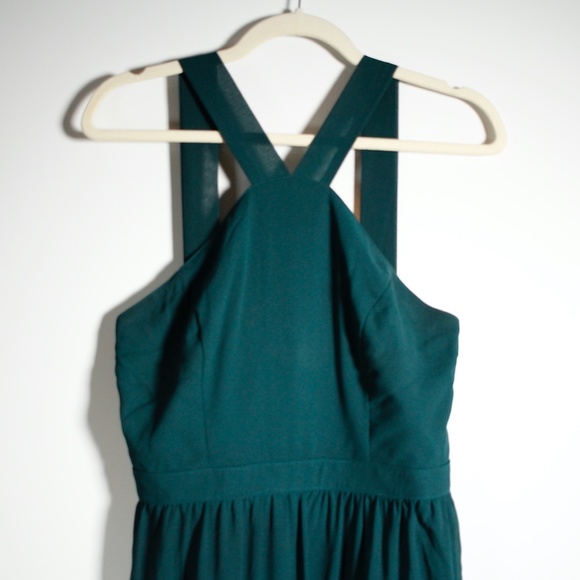 Lulus Air of Romance Maxi Dress Forest Green Large - Picture 4 of 8
